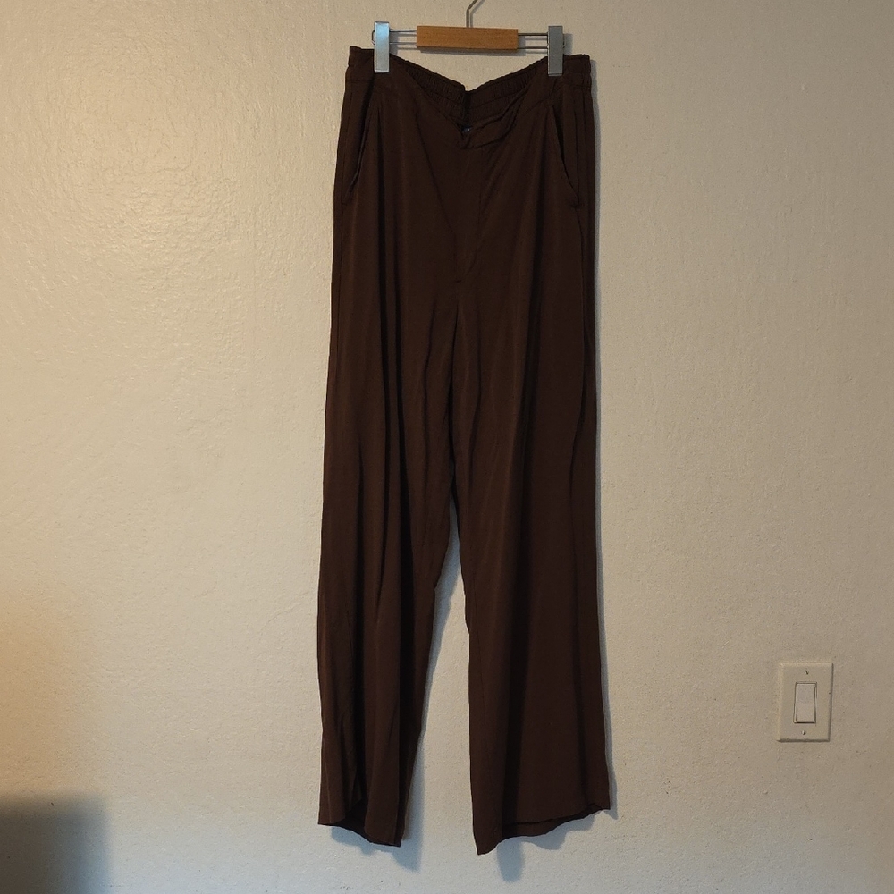 Old Navy Brown Dress Pants High Waist Relaxed Fit